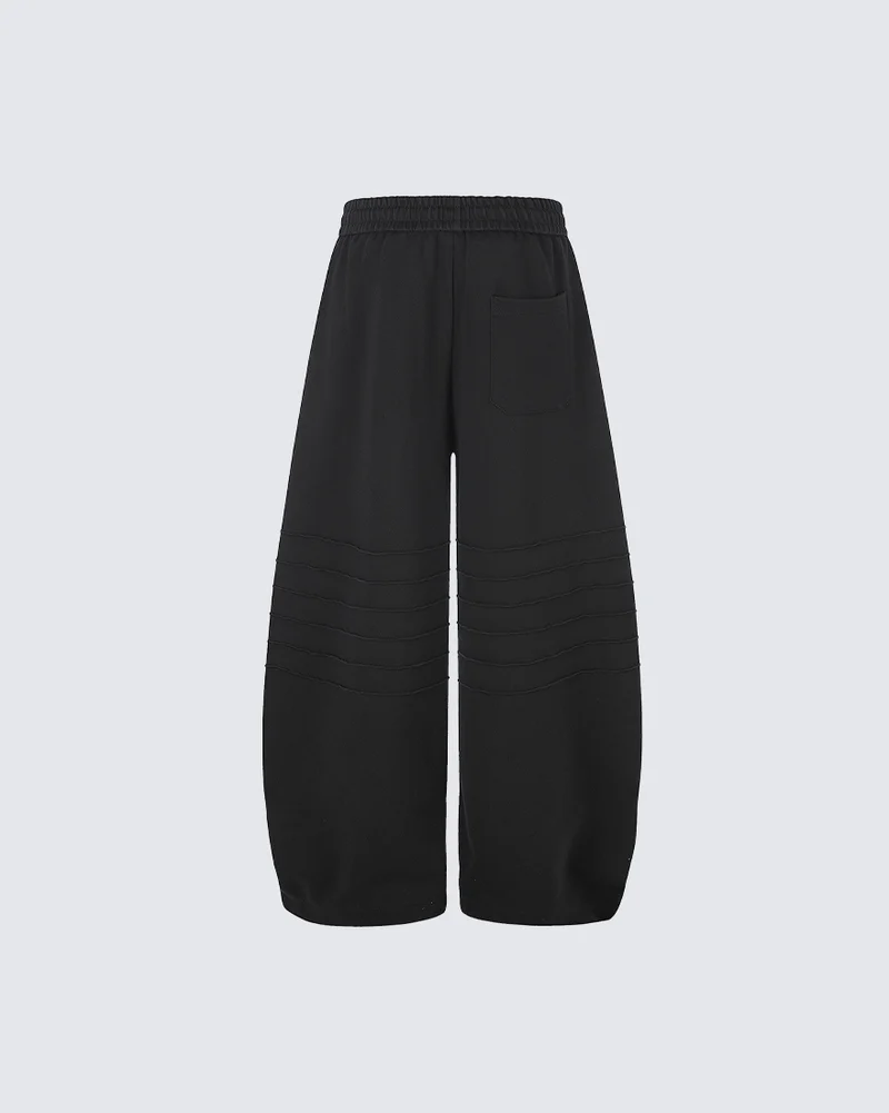 KIIKIO Gradient Washed Pleated Wide Leg Sweatpants
