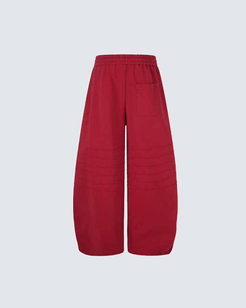 KIIKIO Gradient Washed Pleated Wide Leg Sweatpants