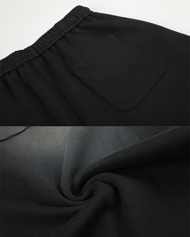 KIIKIO Gradient Washed Pleated Wide Leg Sweatpants