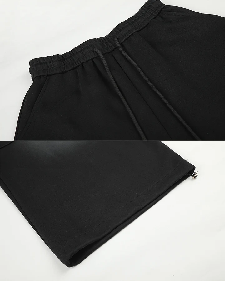 KIIKIO Gradient Washed Pleated Wide Leg Sweatpants