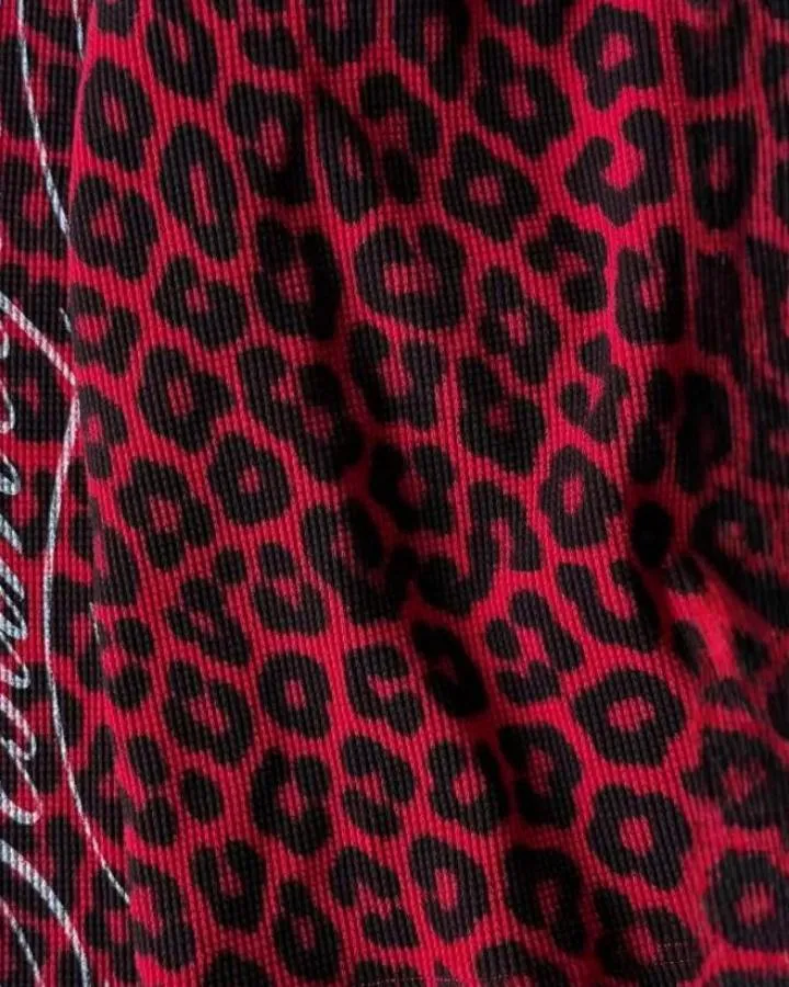 KIIKIO Vintage Leopard Pattern Long Sleeve Sweatshirt