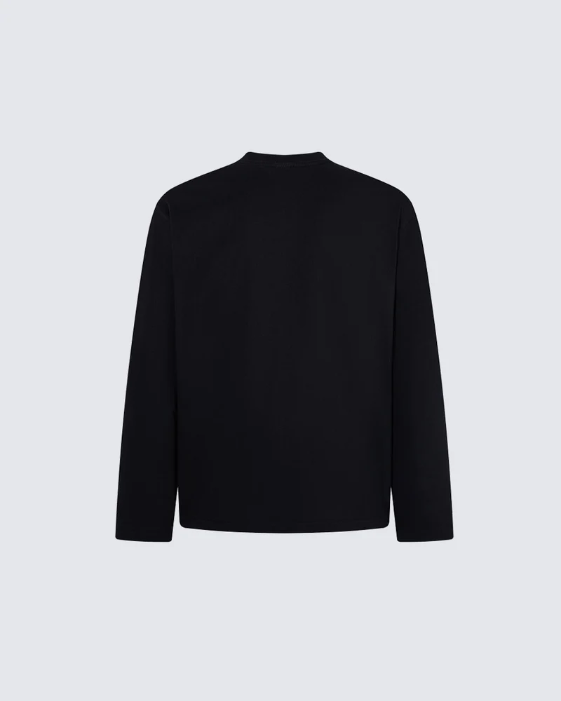 KIIKIO Vintage Spiral Typography Long Sleeve T-Shirt