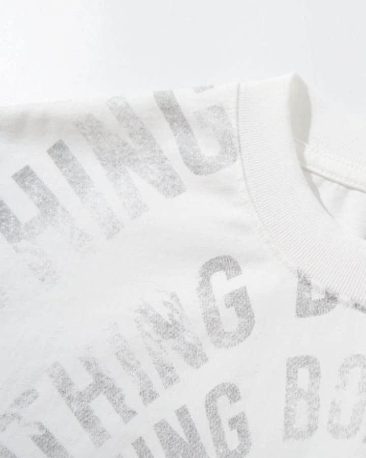 KIIKIO Vintage Spiral Typography Long Sleeve T-Shirt