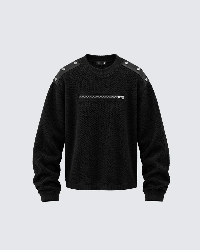 KIIKIO Minimalist Tactical Knit Pullover Sweater