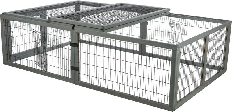 Freilaufgehege mit Abdeckung