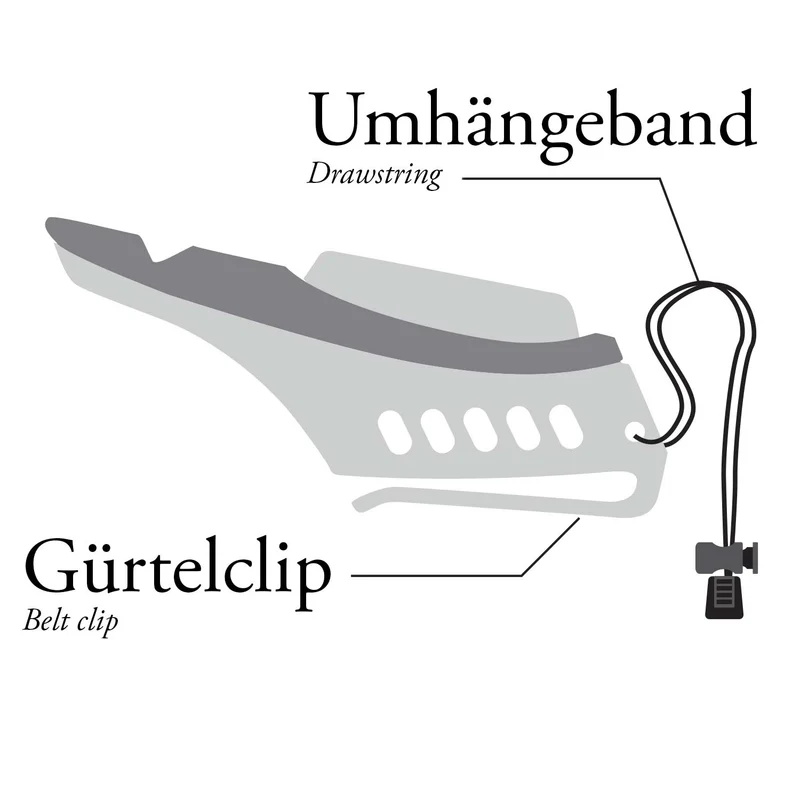 2-in-1 Clicker mit Umhängeband