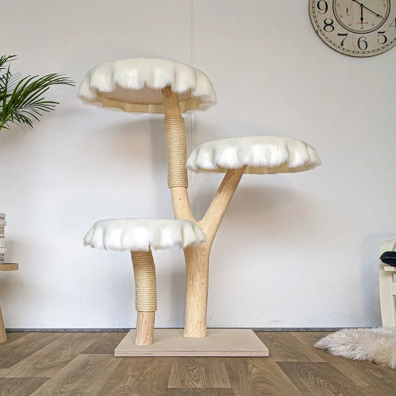 Naturkratzbaum 4571 Kratzbaum Natur Holz Design 125 cm hoch Katzenbaum