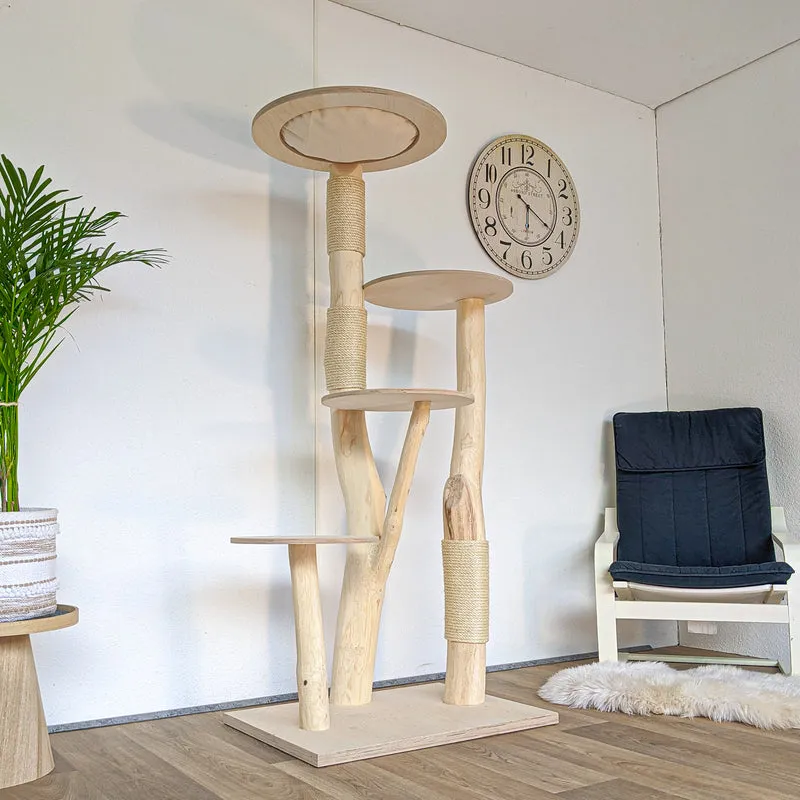 Naturkratzbaum 4570 Kratzbaum Natur Holz Design 175 cm hoch Katzenbaum