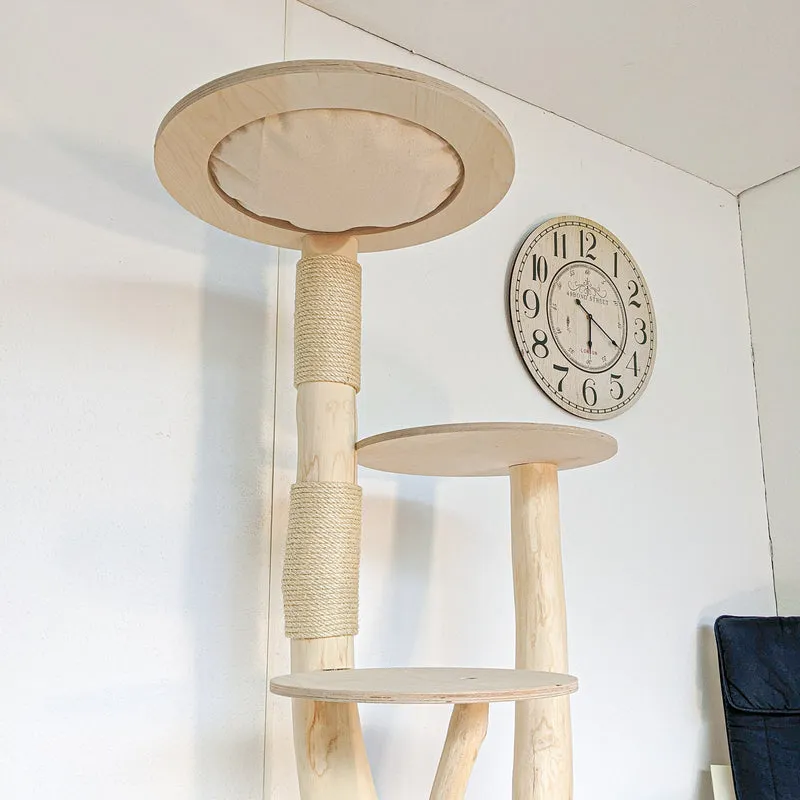 Naturkratzbaum 4570 Kratzbaum Natur Holz Design 175 cm hoch Katzenbaum
