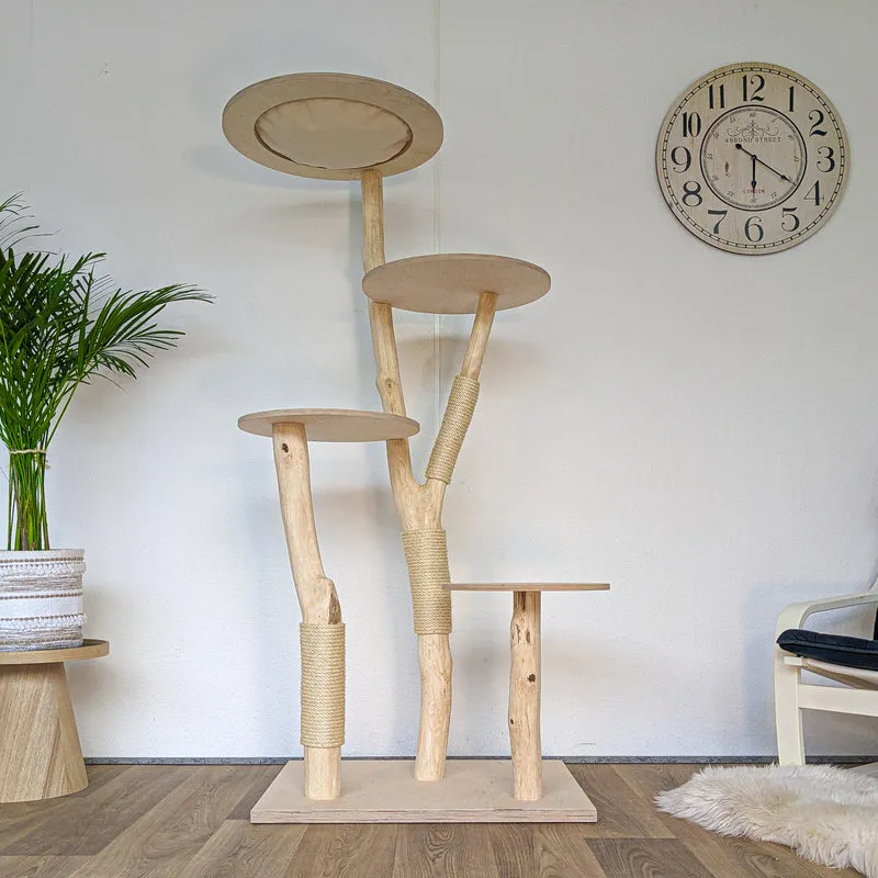 Naturkratzbaum 4569 Kratzbaum Natur Holz Design 175 cm hoch Katzenbaum