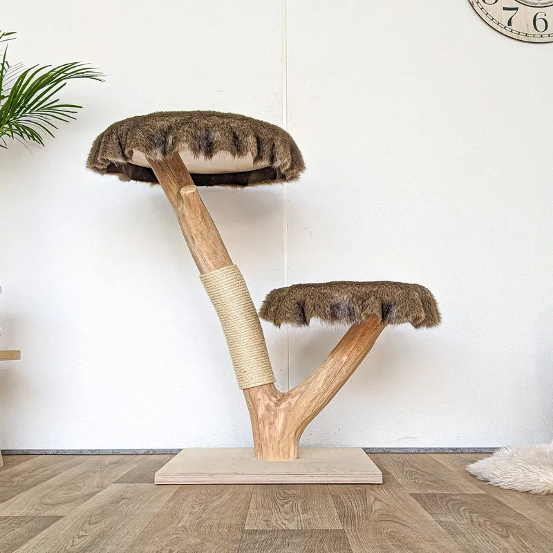 Naturkratzbaum 4566 Kratzbaum Natur Holz Design 103 cm hoch Katzenbaum