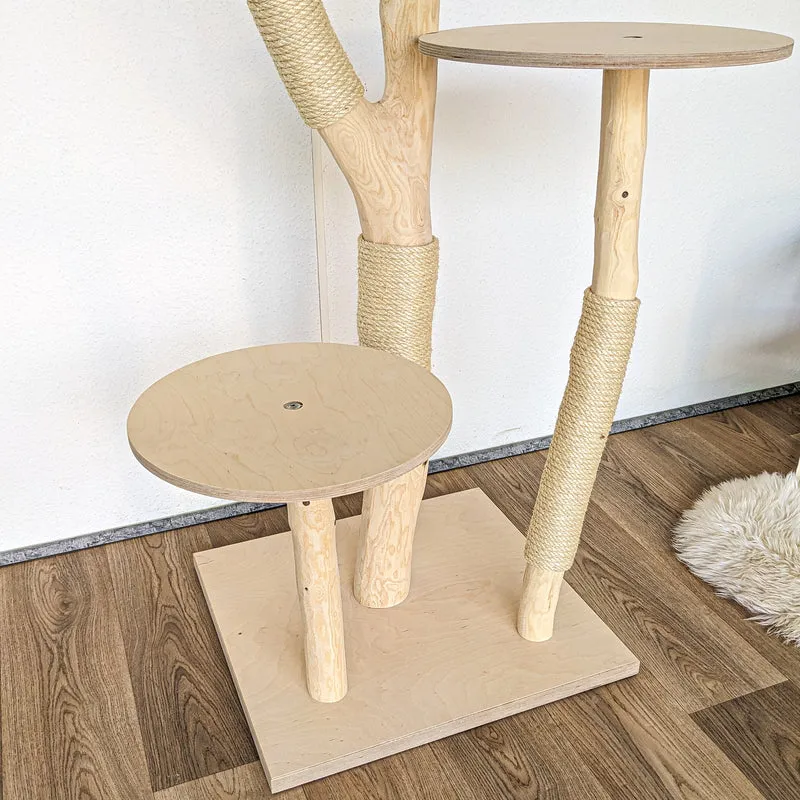 Naturkratzbaum 4565 Kratzbaum Natur Holz Design 174 cm hoch Katzenbaum