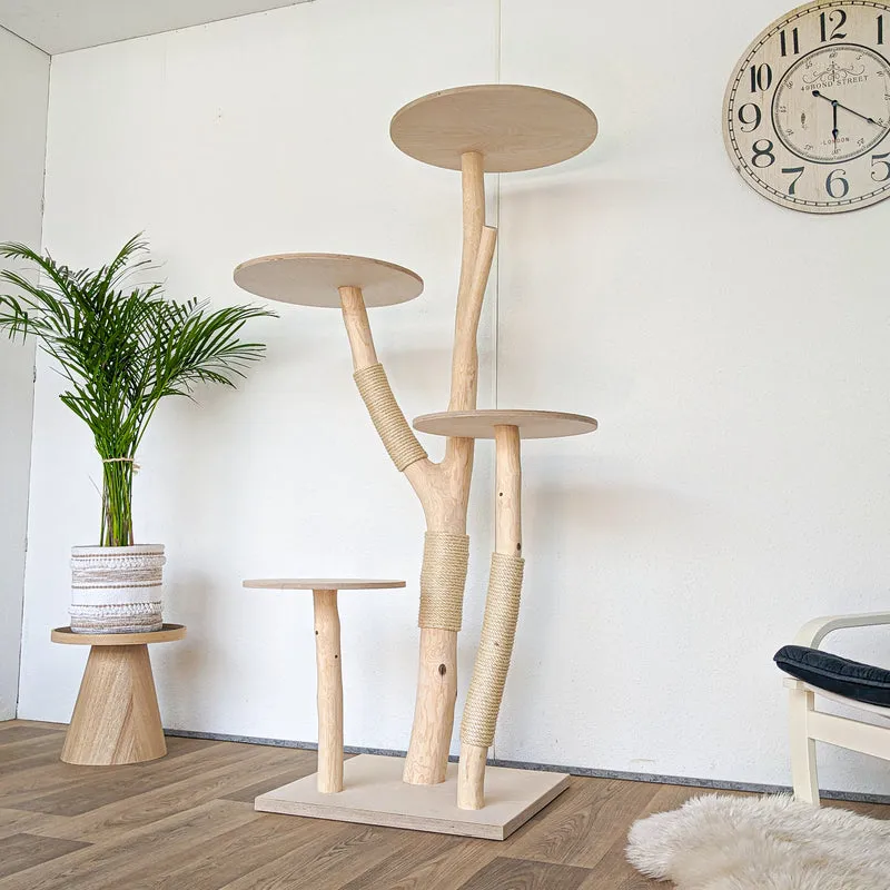 Naturkratzbaum 4565 Kratzbaum Natur Holz Design 174 cm hoch Katzenbaum