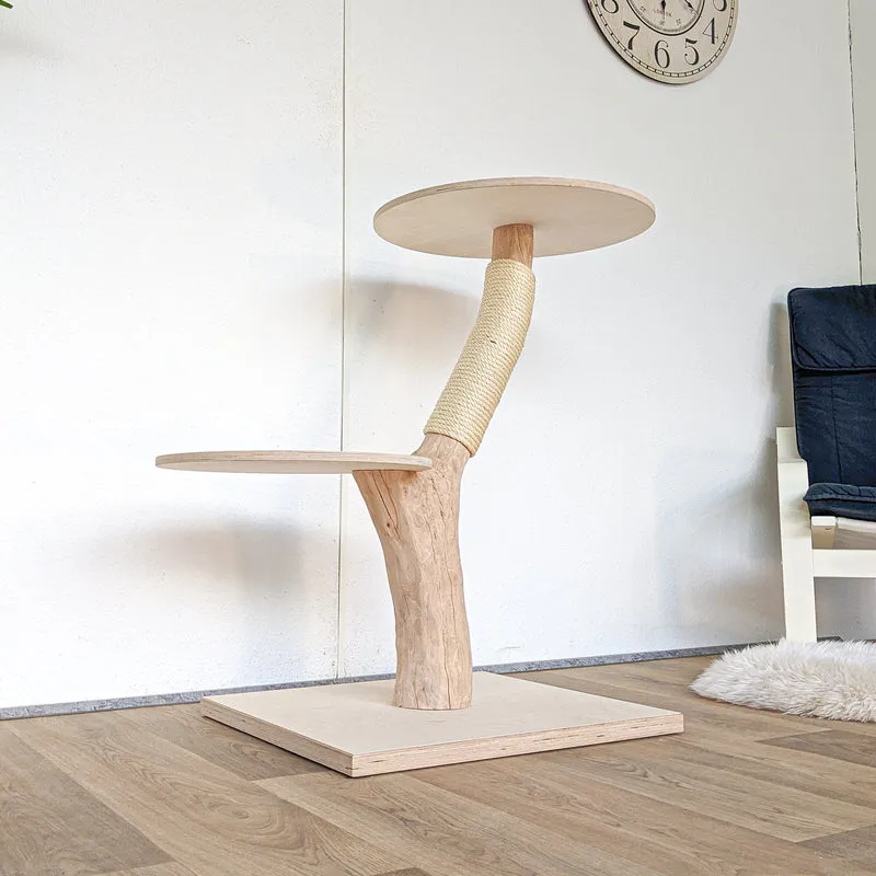 Naturkratzbaum 4564 Kratzbaum Natur Holz Design 95 cm hoch Katzenbaum
