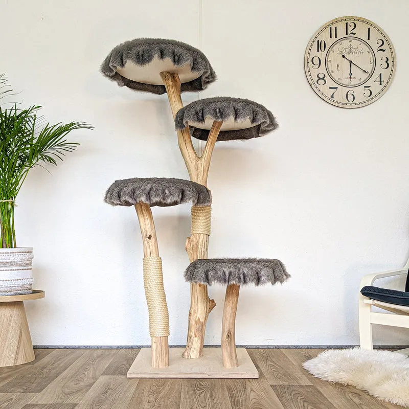 Naturkratzbaum 4563 Kratzbaum Natur Holz Design 163 cm hoch Katzenbaum