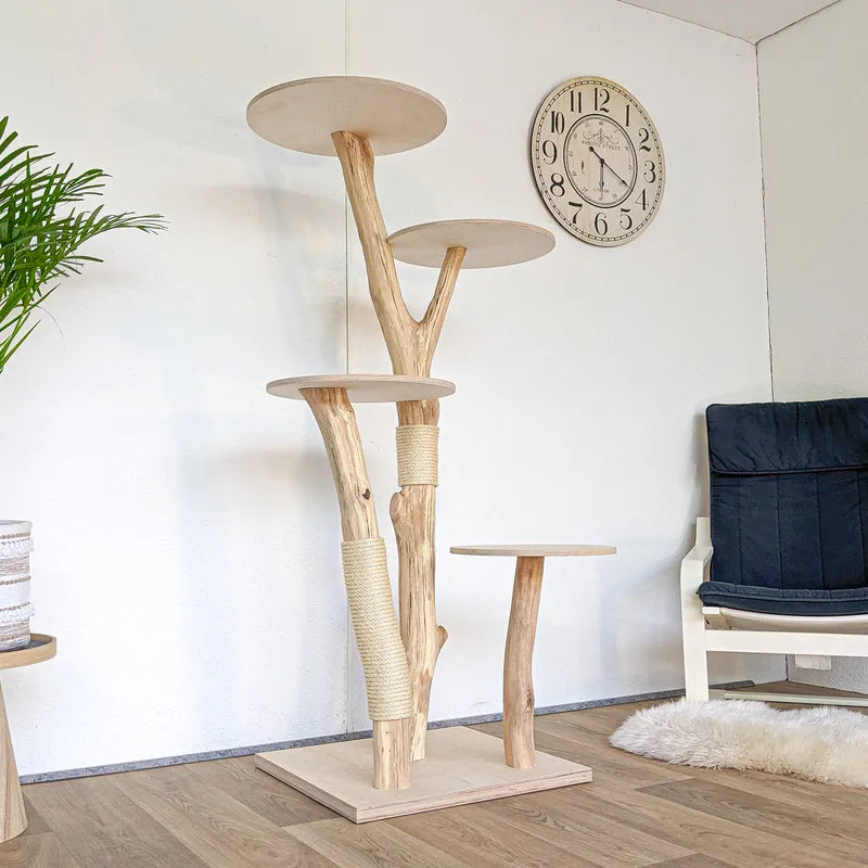 Naturkratzbaum 4563 Kratzbaum Natur Holz Design 163 cm hoch Katzenbaum