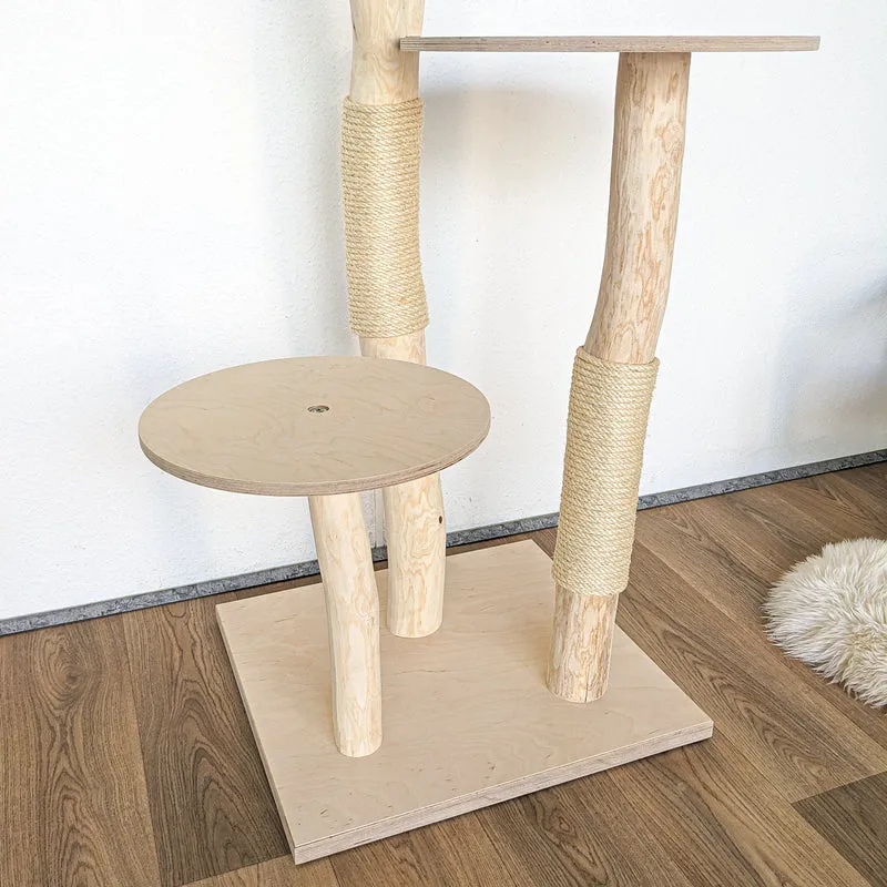 Naturkratzbaum 4561 Kratzbaum Natur Holz Design 175 cm hoch Katzenbaum