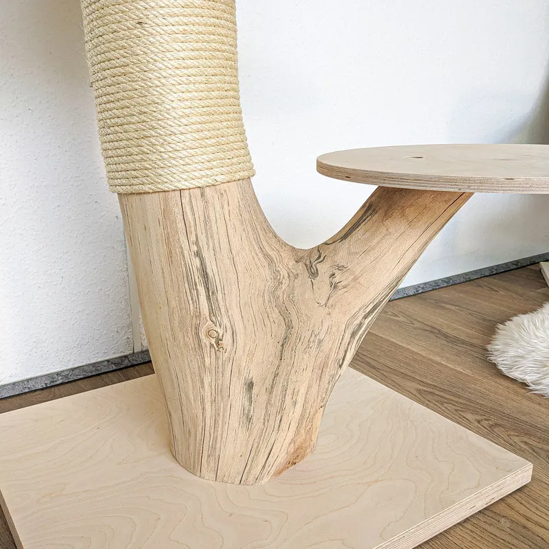 Naturkratzbaum 4562 Kratzbaum Natur Holz Design 104 cm hoch Katzenbaum