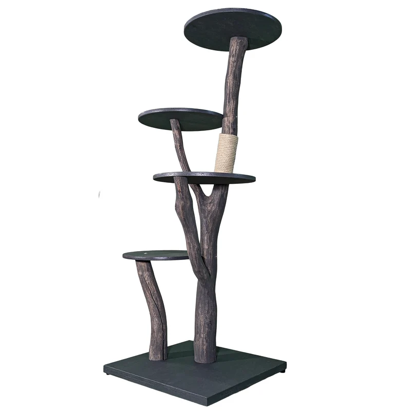 Outdoor Naturkratzbaum 4558 Kratzbaum Natur Holz Design 158 cm hoch Katzenbaum