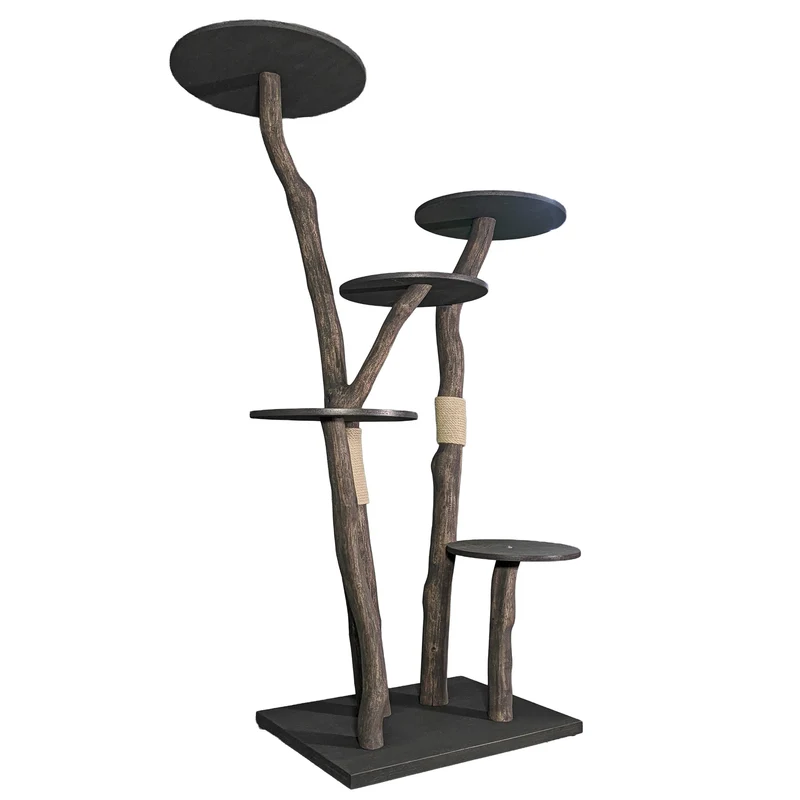 RESERVIERT - Outdoor Naturkratzbaum 4557 Kratzbaum Natur Holz Design 190 cm hoch Katzenbaum