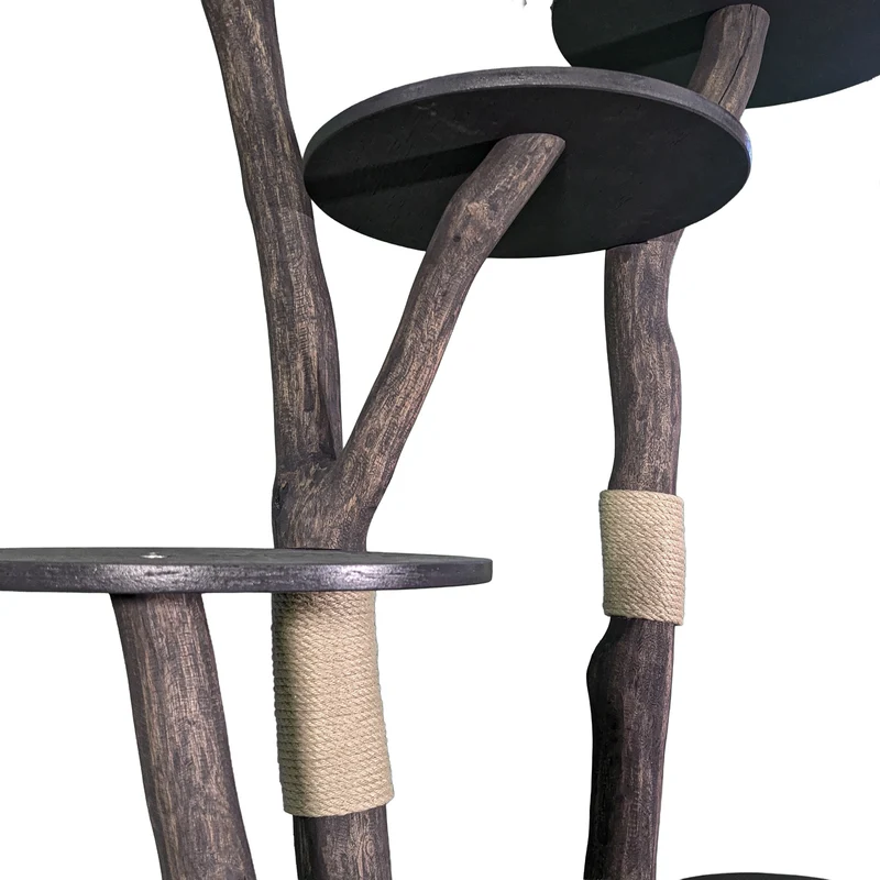 RESERVIERT - Outdoor Naturkratzbaum 4557 Kratzbaum Natur Holz Design 190 cm hoch Katzenbaum
