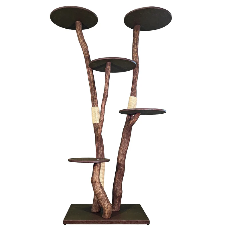 AUSSTELLUNGSSTÜCK - Outdoor Naturkratzbaum 4555 Kratzbaum Natur Holz Design 206 cm hoch Katzenbaum