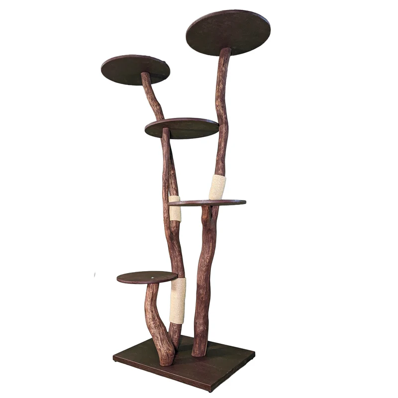 AUSSTELLUNGSSTÜCK - Outdoor Naturkratzbaum 4555 Kratzbaum Natur Holz Design 206 cm hoch Katzenbaum