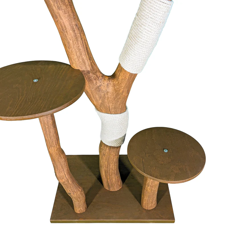 Outdoor Naturkratzbaum 4553 Kratzbaum Natur Holz Design 203 cm hoch Katzenbaum