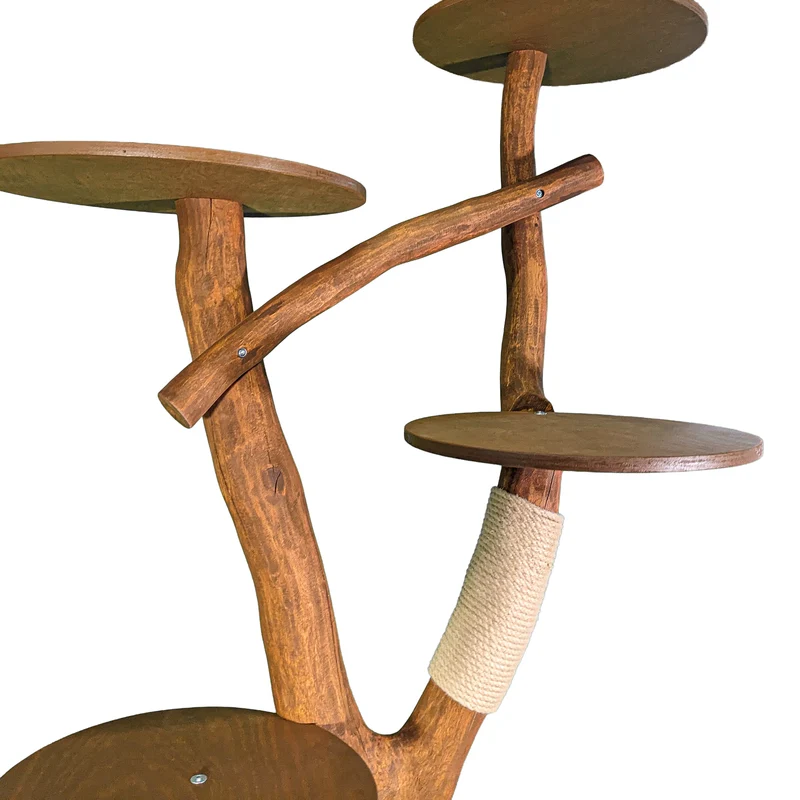 Outdoor Naturkratzbaum 4553 Kratzbaum Natur Holz Design 203 cm hoch Katzenbaum