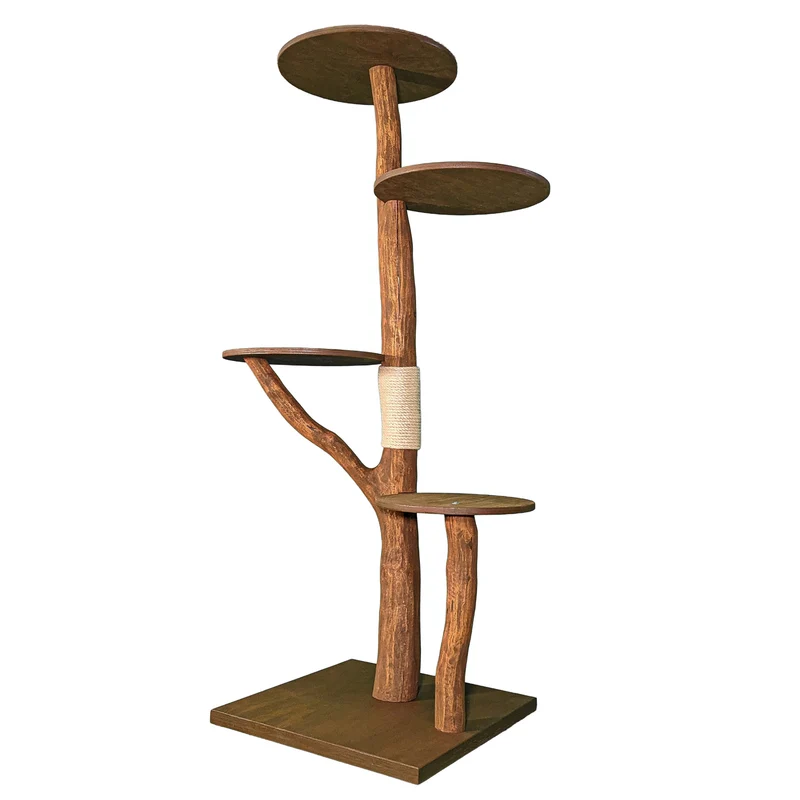 Outdoor Naturkratzbaum 4552 Kratzbaum Natur Holz Design 175 cm hoch Katzenbaum