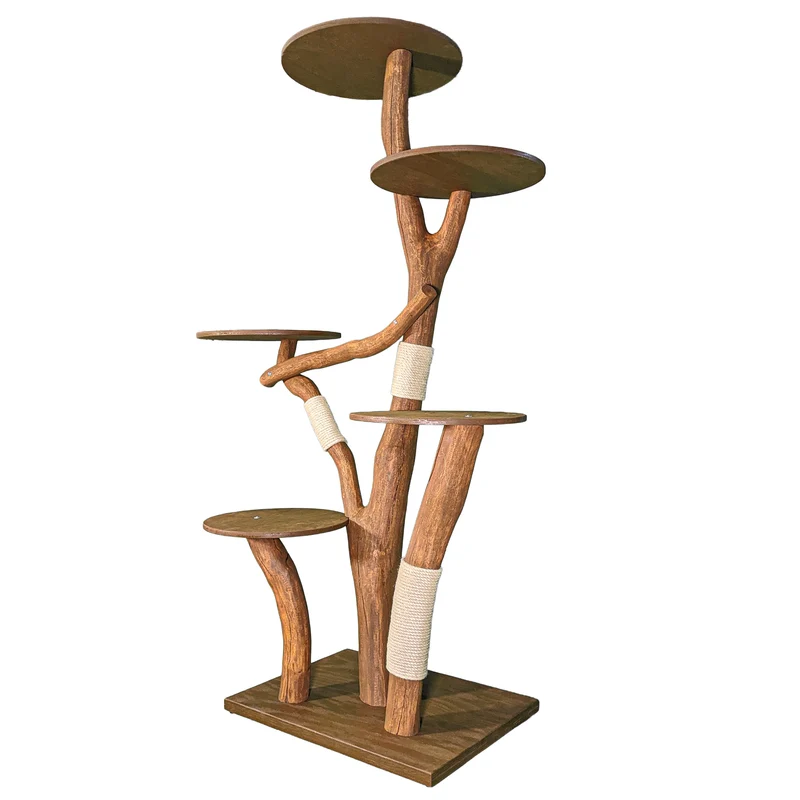 Outdoor Naturkratzbaum 4550 Kratzbaum Natur Holz Design 200 cm hoch Katzenbaum