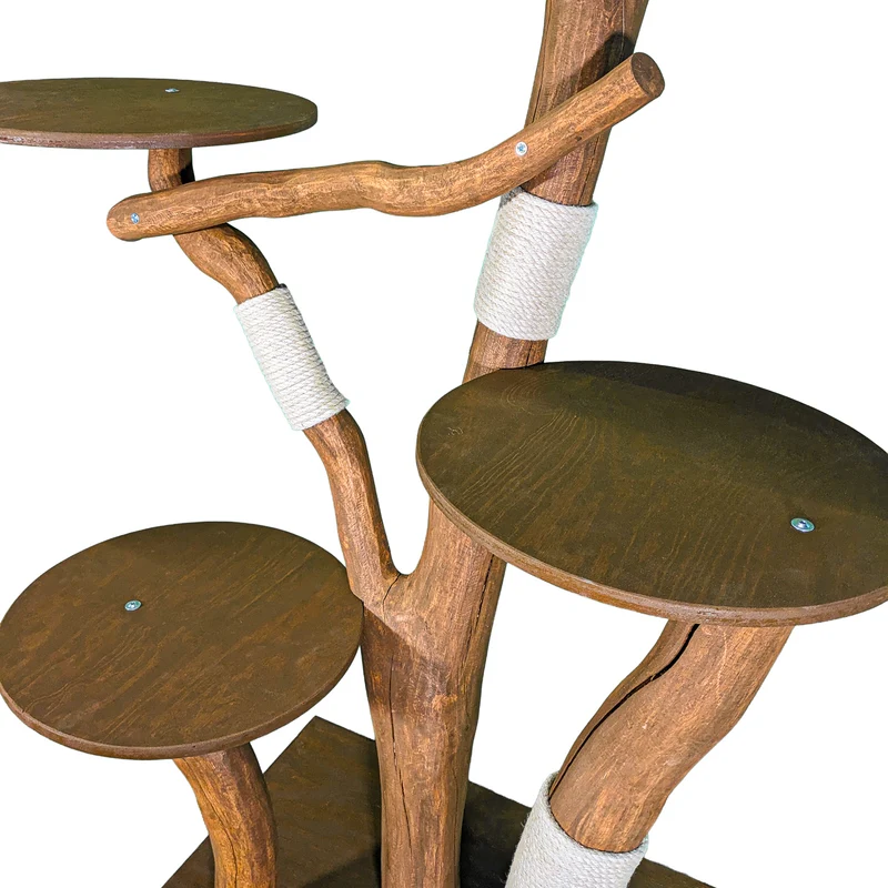Outdoor Naturkratzbaum 4550 Kratzbaum Natur Holz Design 200 cm hoch Katzenbaum