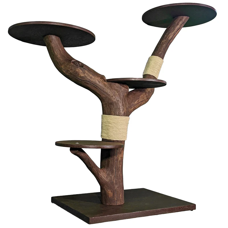 Outdoor Naturkratzbaum 4549 Kratzbaum Natur Holz Design 142 cm hoch Katzenbaum