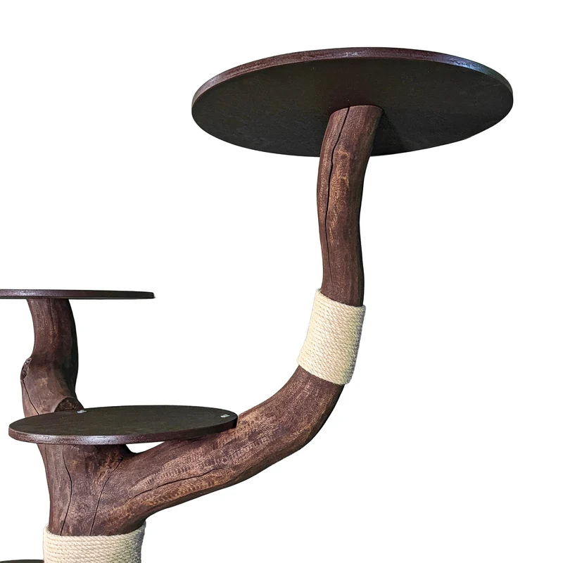 Outdoor Naturkratzbaum 4549 Kratzbaum Natur Holz Design 142 cm hoch Katzenbaum