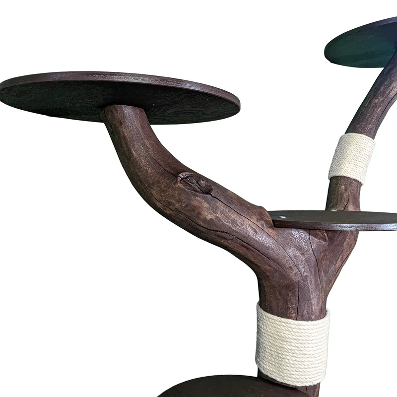 Outdoor Naturkratzbaum 4549 Kratzbaum Natur Holz Design 142 cm hoch Katzenbaum