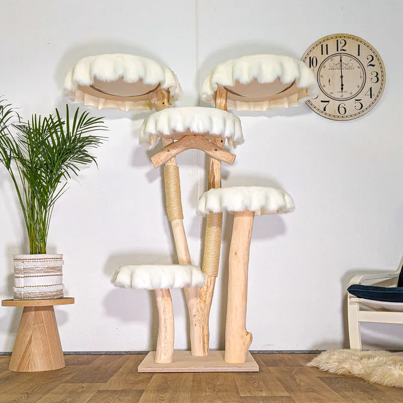RESERVIERT - Naturkratzbaum 4548 Kratzbaum Natur Holz Design 165 cm hoch Katzenbaum