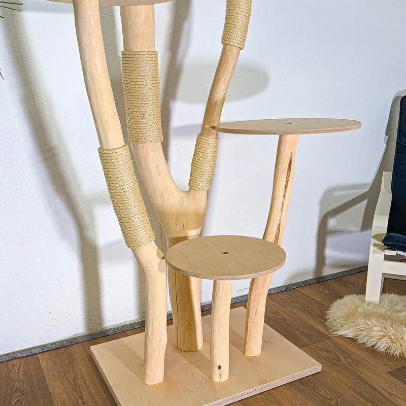 RESERVIERT + ÄNDERUNG - Naturkratzbaum 4547 Kratzbaum Natur Holz Design 210 cm hoch Katzenbaum
