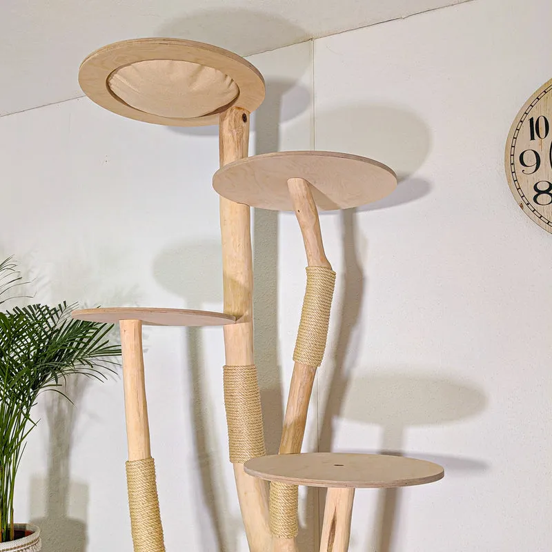 RESERVIERT + ÄNDERUNG - Naturkratzbaum 4547 Kratzbaum Natur Holz Design 210 cm hoch Katzenbaum