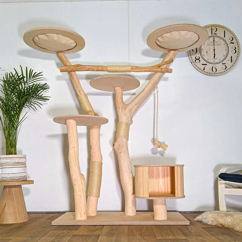 Naturkratzbaum 4546 Kratzbaum Natur Holz Design 175 cm hoch Katzenbaum