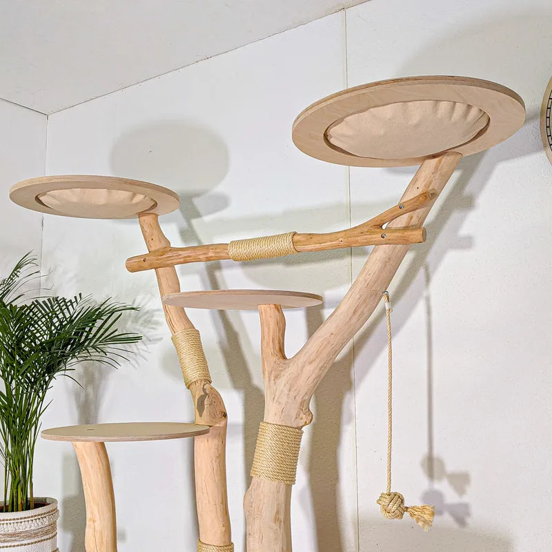 Naturkratzbaum 4546 Kratzbaum Natur Holz Design 175 cm hoch Katzenbaum