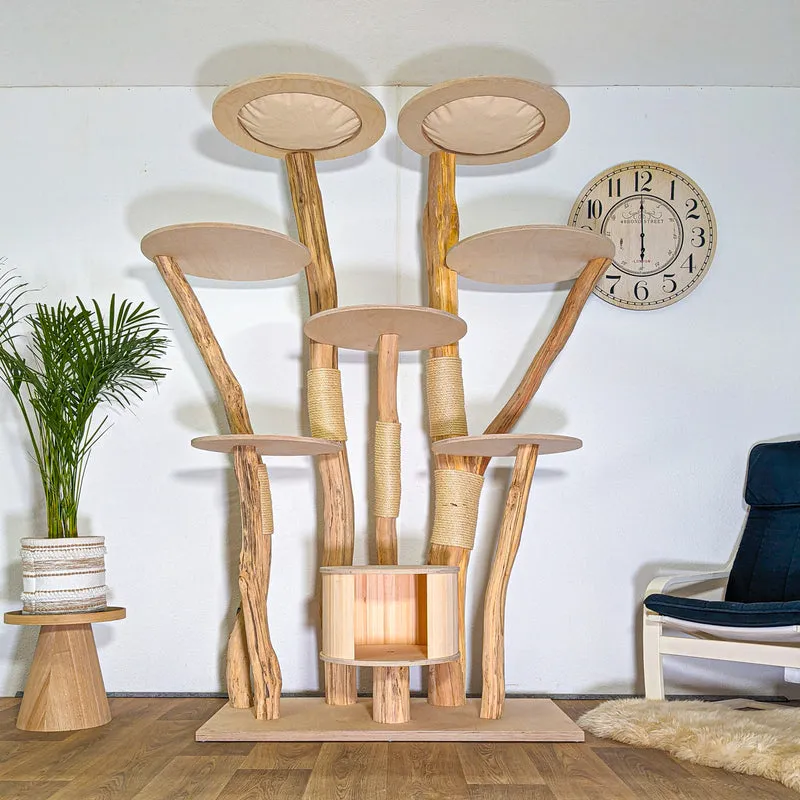 Naturkratzbaum 4545 Kratzbaum Natur Holz Design 200 cm hoch Katzenbaum