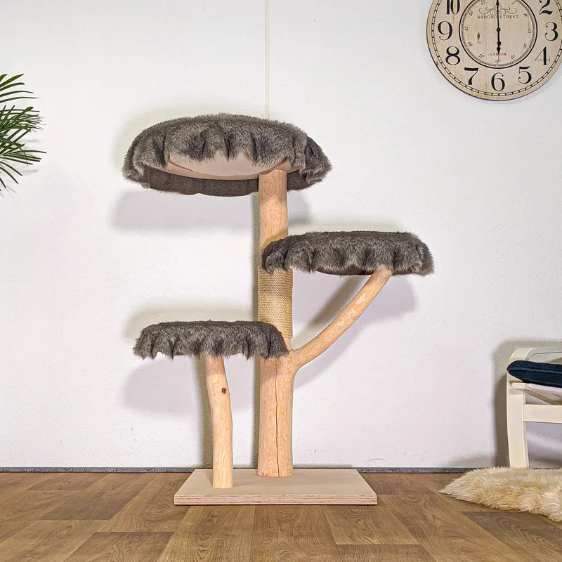 Naturkratzbaum 4543 Kratzbaum Natur Holz Design 115 cm hoch Katzenbaum
