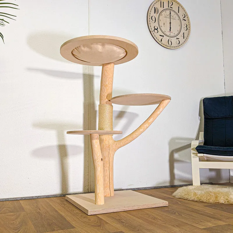 Naturkratzbaum 4543 Kratzbaum Natur Holz Design 115 cm hoch Katzenbaum