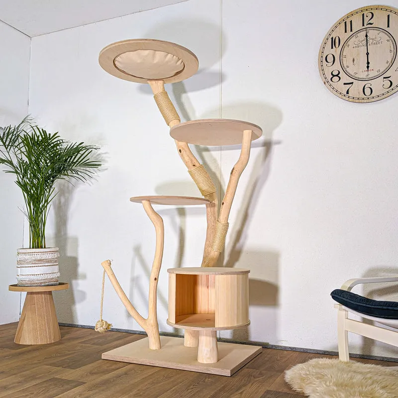 Naturkratzbaum 4542 Kratzbaum Natur Holz Design 175 cm hoch Katzenbaum