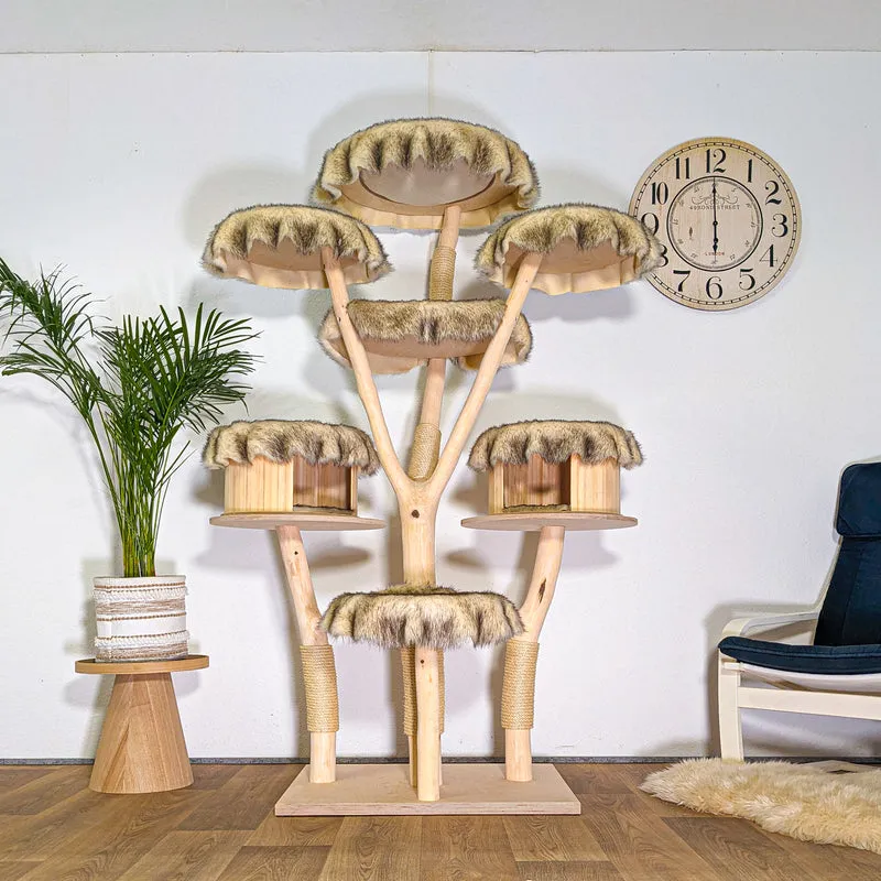 Naturkratzbaum 4539 Kratzbaum Natur Holz Design 187 cm hoch Katzenbaum