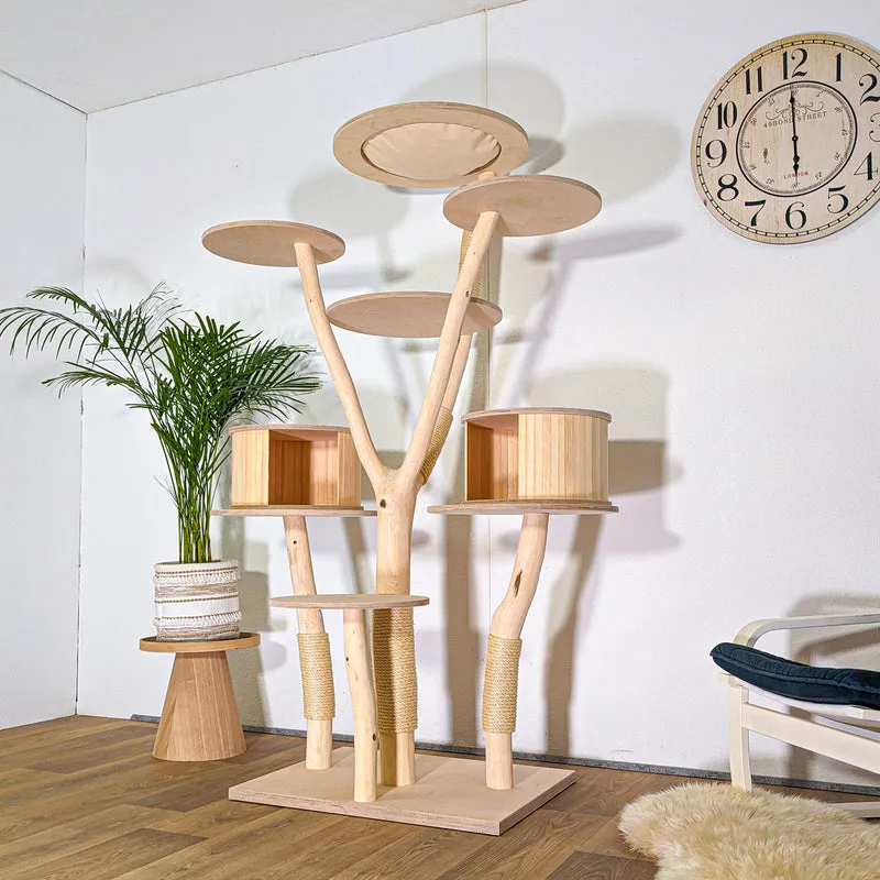 Naturkratzbaum 4539 Kratzbaum Natur Holz Design 187 cm hoch Katzenbaum