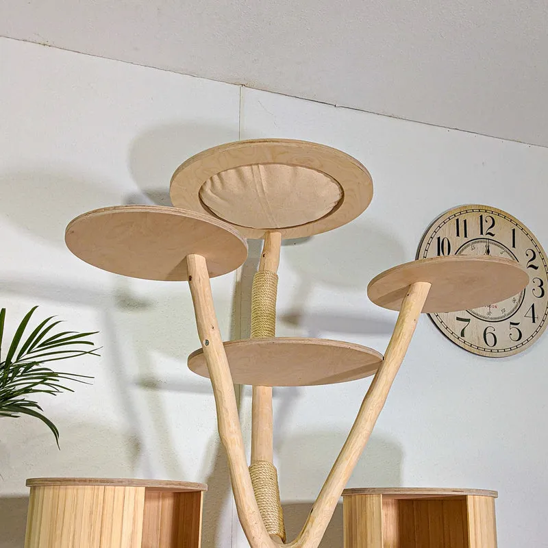 Naturkratzbaum 4539 Kratzbaum Natur Holz Design 187 cm hoch Katzenbaum