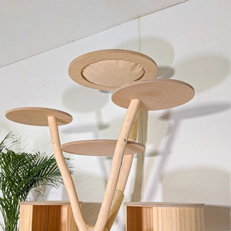 Naturkratzbaum 4539 Kratzbaum Natur Holz Design 187 cm hoch Katzenbaum