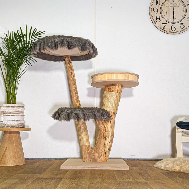 Naturkratzbaum 4536 Kratzbaum Natur Holz Design 120 cm hoch Katzenbaum