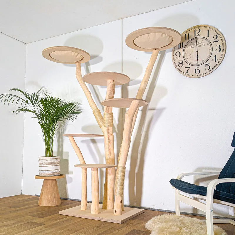 Naturkratzbaum 4535 Kratzbaum Natur Holz Design 188 cm hoch Katzenbaum